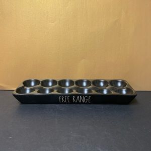 Rae Dunn brand new black FREE RANGE Tray